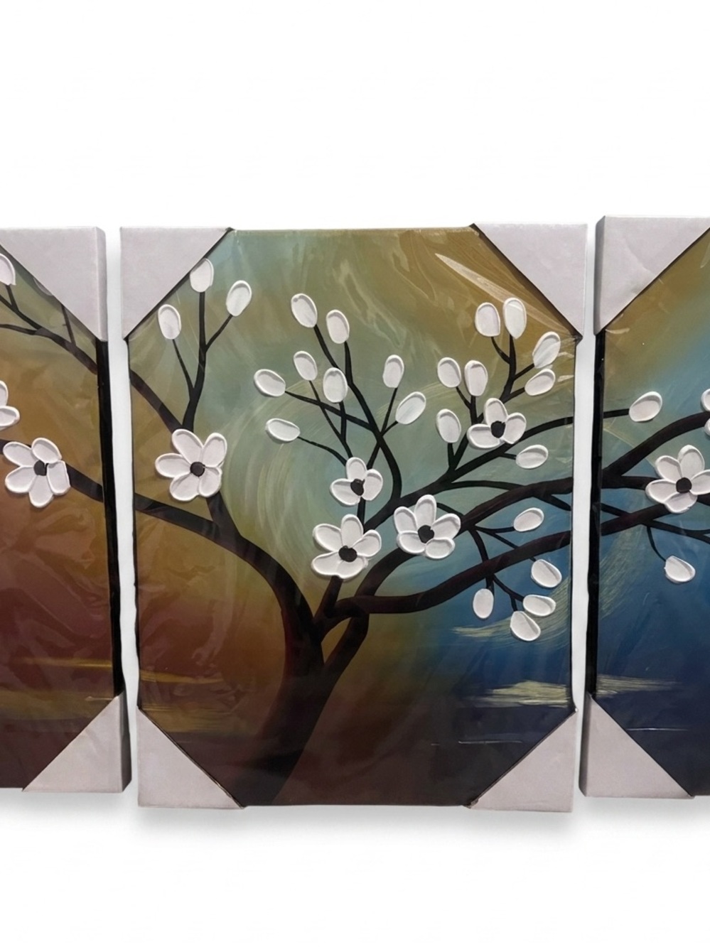 Blossoming Tree Wall Art Triptych Canvas Trio - Picture 3 of 6